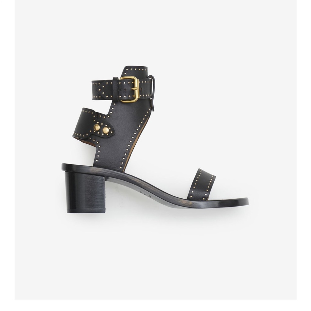 Isabel Marant Jaeryn black studded Sandal SZ 37